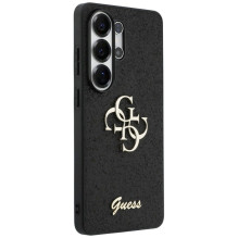 GUESS dėklas, skirtas SAMSUNG S26 Ultra GUHCS26LHG4SGK (fiksuotas blizgučiais 4G didelis metalinis logotipas), juodas
