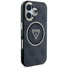 GUESS case for IPHONE 16 compatible with MagSafe GUHMP16SHG4PRTGK (IML Metal Glitter 4G Circle Triangle) black GUESS case for IPHONE 16 compatible with MagSafe GUHMP16SHG4PRTGK (IML Metal Glitter 4G Circle Triangle) black