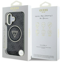 GUESS case for IPHONE 16 compatible with MagSafe GUHMP16SHG4PRTGK (IML Metal Glitter 4G Circle Triangle) black GUESS case for IPHONE 16 compatible with MagSafe GUHMP16SHG4PRTGK (IML Metal Glitter 4G Circle Triangle) black