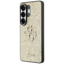 GUESS dėklas, skirtas SAMSUNG S26 Ultra GUHCS26LHG4SGD (fiksuotas blizgučiais 4G didelis metalinis logotipas), auksinis GUESS dėklas, skirtas SAMSUNG S26 Ultra GUHCS26LHG4SGD (fiksuotas blizgučiais 4G didelis metalinis logotipas), auksinis