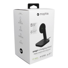 Belaidis įkroviklis „Mophie 15W“, suderinamas su „MagSafe Snap+“, juodas