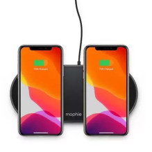 Belaidis įkroviklis 2x10W „Mophie Universal Wireless“ dvigubas, juodas