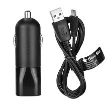 Car charger Blue Star USB A 2A + cable USB A to Micro USB black Car charger Blue Star USB A 2A + cable USB A to Micro USB black