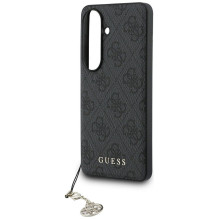 GUESS dėklas, skirtas SAMSUNG S26 GUHMS26SGF4GGR (PU 4G klasikinis logotipas su žavesiu), juodas