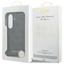 GUESS dėklas, skirtas SAMSUNG S26 GUHMS26SGF4GGR (PU 4G klasikinis logotipas su žavesiu), juodas