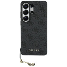 GUESS dėklas, skirtas SAMSUNG S26 Ultra GUHMS26LGF4GGR (PU 4G klasikinis logotipas su žavesiu), juodas