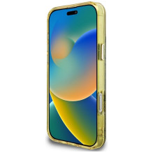 GUESS dėklas, skirtas IPHONE 16 Pro Max, suderinamas su MagSafe GUHMP16XHG4PRTGW (IML Metal Glitter 4G Circle Triangle),