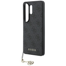GUESS dėklas, skirtas SAMSUNG S26 Ultra GUHMS26LGF4GGR (PU 4G klasikinis logotipas su žavesiu), juodas