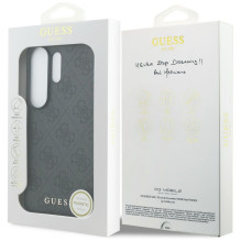 GUESS dėklas, skirtas SAMSUNG S26 Ultra GUHMS26LGF4GGR (PU 4G klasikinis logotipas su žavesiu), juodas