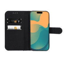 Anti-Theft 4Card RFID Book Case for IPHONE 17 PRO black tech fabric Anti-Theft 4Card RFID Book Case for IPHONE 17 PRO black tech fabric