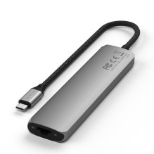 Adapteris ŠAKOTUVAS 7in1 USB C Satechi Slim ST-P7SM pilkas