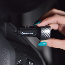 Car charger Forcell F-Energy Carbon USB C + USB A QC3.0 PD 3A 38W CC50-1A1C black Car charger Forcell F-Energy Carbon USB C + USB A QC3.0 PD 3A 38W CC50-1A1C black