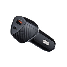 Car charger Forcell F-Energy Carbon USB C + USB A QC3.0 PD 3A 38W CC50-1A1C black Car charger Forcell F-Energy Carbon USB C + USB A QC3.0 PD 3A 38W CC50-1A1C black