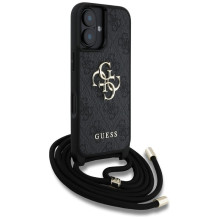 GUESS case for IPHONE 16 GUHCP16SP4GMGCRK (CBDY PU 4G Big Logo W / Cord Strap) black