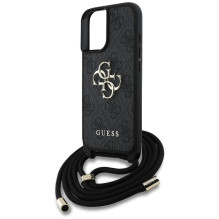 GUESS case for IPHONE 16 GUHCP16SP4GMGCRK (CBDY PU 4G Big Logo W / Cord Strap) black