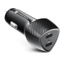 Car charger Forcell F-Energy Carbon 2 x USB C QC3.0 PD 3A 40W CC50-2C black Car charger Forcell F-Energy Carbon 2 x USB C QC3.0 PD 3A 40W CC50-2C black