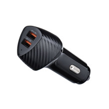 Automobilinis įkroviklis Forcell F-Energy Carbon 2 x USB A QC3.0 3A 36W CC50-2A juodas