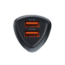 Car charger Forcell F-Energy Carbon 2 x USB A QC3.0 3A 36W CC50-2A black