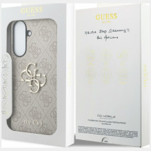 GUESS dėklas, skirtas SAMSUNG Galaxy A37 GUHCSA374GMGPI (4G PU didelis logotipas), rožinis