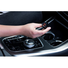 Automobilinis įkroviklis Forcell F-Energy Carbon 2 x USB A QC3.0 3A 36W CC50-2A juodas