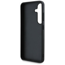 GUESS case for SAMSUNG S25 GUHCS25SPGT4MBK (PU Grained Big 4G and Classic Logo) black