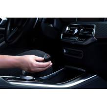 Automobilinis įkroviklis Forcell F-Energy Carbon USB A QC3.0 3A 18W CC50-1A juodas