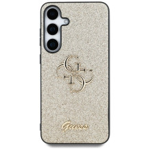 GUESS dėklas, skirtas SAMSUNG S25 Plus GUHCS25MHG4SGD (fiksuotas blizgučiais, didelis 4G), auksinis
