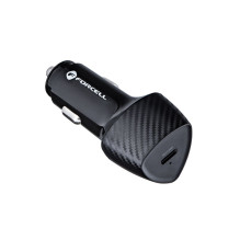 Automobilinis įkroviklis Forcell F-Energy Carbon USB C QC3.0 PD 3A 20W CC50-1C juodas