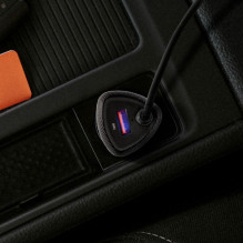 Automobilinis įkroviklis Forcell F-Energy Carbon USB A QC3.0 PD 3A 38W su laidu USB C CC50-1AC juodas