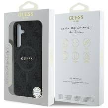 GUESS case for SAMSUNG S25 GUHMS25SG4GFRK (Magnetic PU 4G Ring Classic Logo) black