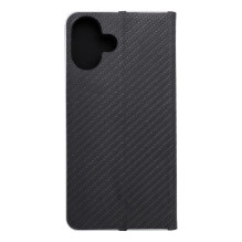 iPhone 16 PLUS Luna Book atverčiamas dėklas, anglies juodumo