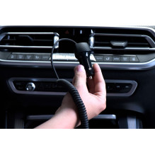 Automobilinis įkroviklis Forcell F-Energy Carbon USB A QC3.0 PD 3A 38W su laidu USB C CC50-1AC juodas
