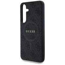 GUESS case for SAMSUNG S25 GUHMS25SG4GFRK (Magnetic PU 4G Ring Classic Logo) black