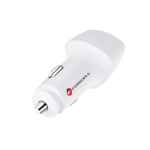Automobilinis įkroviklis Forcell F-Energy Carbon USB C + USB A QC3.0 PD 3A 38W CC50-1A1C baltas