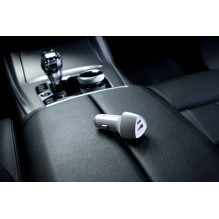 Automobilinis įkroviklis Forcell F-Energy Carbon USB C + USB A QC3.0 PD 3A 38W CC50-1A1C baltas