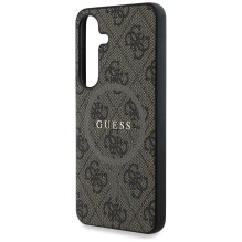 GUESS case for SAMSUNG S25 GUHMS25SG4GFRW (Magnetic PU 4G Ring Classic Logo) brown