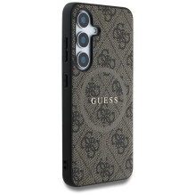GUESS case for SAMSUNG S25 GUHMS25SG4GFRW (Magnetic PU 4G Ring Classic Logo) brown