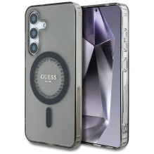 GUESS dėklas SAMSUNG S25 GUHMS25SPFTDTEK (magnetiniai IML cirkonio akmenėliai) juodas