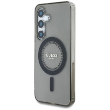 GUESS case for SAMSUNG S25 GUHMS25SPFTDTEK (Magnetic IML Rhinestones) black