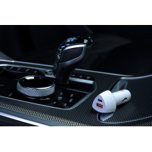 Automobilinis įkroviklis Forcell F-Energy Carbon USB C + USB A QC3.0 PD 3A 38W CC50-1A1C baltas