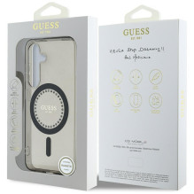 GUESS dėklas SAMSUNG S25 GUHMS25SPFTDTEK (magnetiniai IML cirkonio akmenėliai) juodas