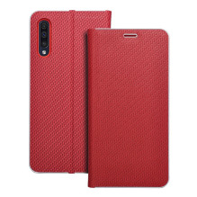 Atverčiamas dėklas, skirtas Samsung A50 Luna Book, anglies pluošto, raudonas Atverčiamas dėklas, skirtas Samsung A50 Luna Book, anglies pluošto, raudonas
