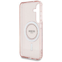 GUESS case for SAMSUNG S25 GUHMS25SPFTDTEP (Magnetic IML Rhinestones) pink