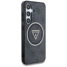 GUESS case for SAMSUNG S25 GUHMS25SHG4PRTGK (Magnetic IML Metal Glitter 4G Circle Triangle) black