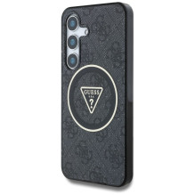 GUESS case for SAMSUNG S25 GUHMS25SHG4PRTGK (Magnetic IML Metal Glitter 4G Circle Triangle) black