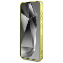 GUESS dėklas SAMSUNG S25 GUHMS25SHG4PRTGW (magnetinis IML metalinis blizgučių 4G apskritimo trikampio formos) rudas