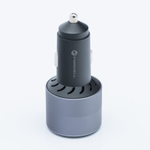 Car charger Forcell F-Energy Alu 2 x USB C + USB A QC4.0 PD SFC2.0 3A 85W gray