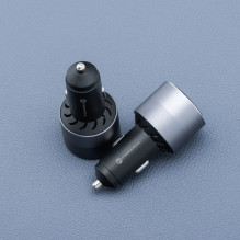Automobilinis įkroviklis Forcell F-Energy Alu 2 x USB C + USB A QC4.0 PD SFC2.0 3A 85W pilkas