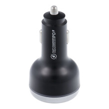 Automobilinis įkroviklis USB A + 2 x C tipo PD QC3.0 3A 191W CC69-2C1A juodas