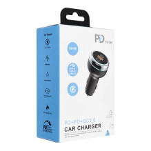 Car charger USB A + 2 x Type C PD QC3.0 3A 191W CC69-2C1A black